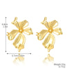 Wholesale Women's Simple Light Luxury Niche Knotted Metal Geometric Earrings With Electroplating