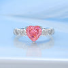 Wholesale Women's Simple Light Luxury Ring 925 Sterling Silver Heart Shape Set With Diamonds