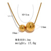 Wholesale Women's Simple Love Pendant Necklace Titanium Steel Geometric Snake Bone Chain Electroplated