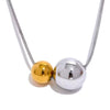 Wholesale Women's Simple Love Pendant Necklace Titanium Steel Geometric Snake Bone Chain Electroplated