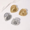 Wholesale Women's Simple Loveshaped Electroplated Stainless Steel Earrings