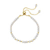 Wholesale Women's Simple Minimalist Geometric Silver Electroplated Freshwater Pearl Bracelet