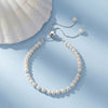 Wholesale Women's Simple Minimalist Geometric Silver Electroplated Freshwater Pearl Bracelet