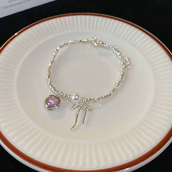 Wholesale Women's Simple Minimalist Handmade Imitation Pearl Starfish Shell Bracelet Jewelry