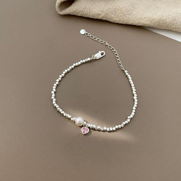 Wholesale Women's Simple Minimalist Handmade Imitation Pearl Starfish Shell Bracelet Jewelry