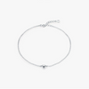 Wholesale Women's Simple Minimalist Luxury 925 Sterling Silver Heart Cross Chain Bracelet