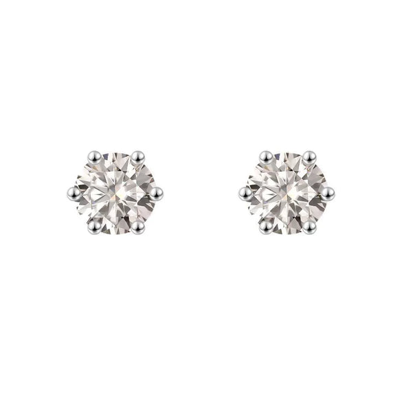 Wholesale Women's Simple Modern Geometric S925 Sterling Silver Zircon Earrings
