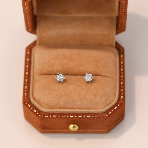 Wholesale Women's Simple Modern Geometric S925 Sterling Silver Zircon Earrings