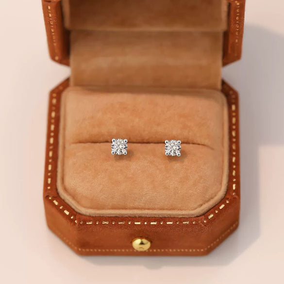 Wholesale Women's Simple Modern Geometric Silver S925 Sterling Silver Diamond Moissanite Zircon Earrings