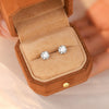 Wholesale Women's Simple Modern Geometric Silver S925 Sterling Silver Diamond Moissanite Zircon Earrings