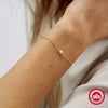 Wholesale Women's Simple Natural Style S925 Sterling Silver All Match Pearl Bracelet With Geometric Design And Electroplating Treatment