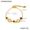 Wholesale Women's Simple Niche Design Stainless Steel And Black And White Shell Bracelet With Roman Numerals Geometric Pattern Electroplated