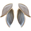 Wholesale Women's Simple Plant Flowers Style Alloy Dripping Oil Leaf Earrings