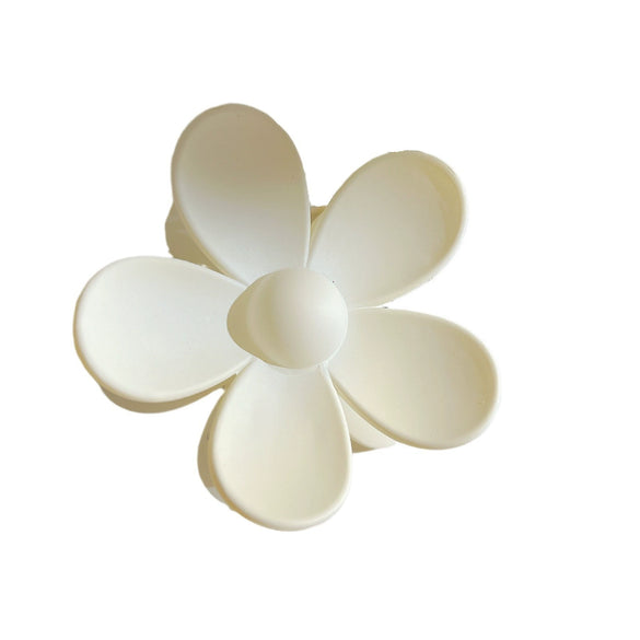 Wholesale Women's Simple Plastic And Resin Hair Accessories Shark Clip With Baking Paint And Flower Design