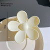 Wholesale Women's Simple Plastic And Resin Hair Accessories Shark Clip With Baking Paint And Flower Design