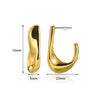 Wholesale Women's Simple Retro Hollow Crescent Geometric Alloy Gold Electroplated Earrings With Five Pointed Star And Water Drop Shapes
