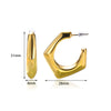 Wholesale Women's Simple Retro Hollow Crescent Geometric Alloy Gold Electroplated Earrings With Five Pointed Star And Water Drop Shapes