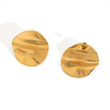 Wholesale Women's Simple Retro Stainless Steel Round Irregular Necklace And Earrings Set With Snake Bone Chain And Vacuum Real Gold Electroplating In Pvd Furnace