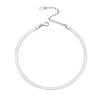 Wholesale Women's Simple S925 Sterling Silver Anklet Flat Snake Chain
