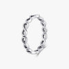 Wholesale Women's Simple S925 Sterling Silver Geometric Love Symbol Ring With Seiko Craft