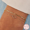 Wholesale Women's Simple S925 Sterling Silver Hollow Heart Geometric Pattern Electroplated Stacked Bracelet