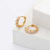 Wholesale Women's Simple Single Row Round Zircon Inlaid 925 Silver Earring With Geometric Pattern
