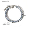 Wholesale Women's Simple Stainless Steel Bracelet With Inlaid Zircon And Geometric Design Vacuum Real Gold Electroplated In Pvd Furnace