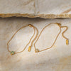 Wholesale Women's Simple Stainless Steel 18K Goldplated Leaf Bracelet