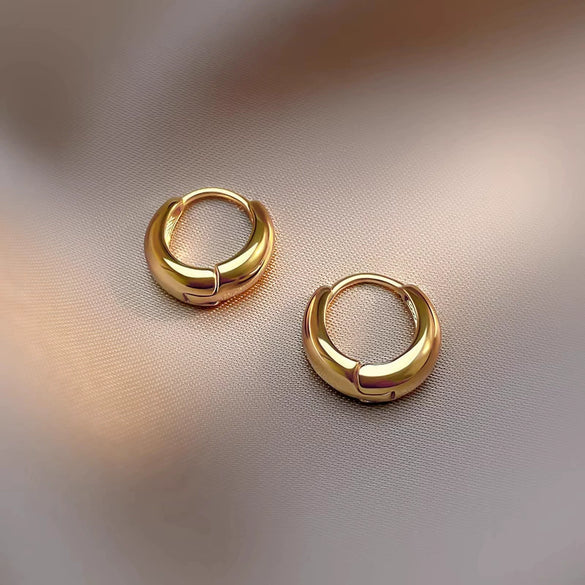 Wholesale Women's Simple Stainless Steel Ushape Electroplated Earrings