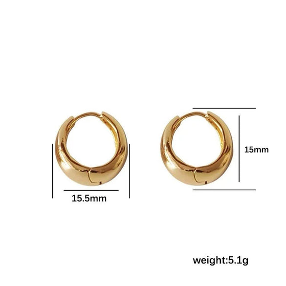 Wholesale Women's Simple Stainless Steel Ushape Electroplated Earrings