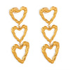 Wholesale Women's Simple Steel Goldplated Heartshaped Earrings Jewelry