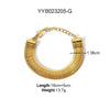 Wholesale Women's Simple Street Style Stainless Steel Jewelry Suit With Serpentine Snake Bone Chain And Pvdp Furnace Real Gold Treatment