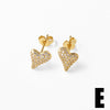 Wholesale Women's Simple Style Heartshaped Copper Earrings With Electroplating