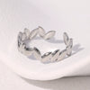 Wholesale Women's Simple Style Stainless Steel Electroplated Flower Shape Open Ring Hand Jewelry