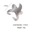 Wholesale Women's Simple Style Stainless Steel Starfish Electroplated Ring