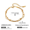 Wholesale Women's Simple Three Layer Clip Bead Chain Necklace Stainless Steel Titanium Steel Geometric Style Electroplated