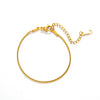 Wholesale Women's Simple Titanium Steel Bracelet With Geometric Pattern And 18K Goldplated Electroplating