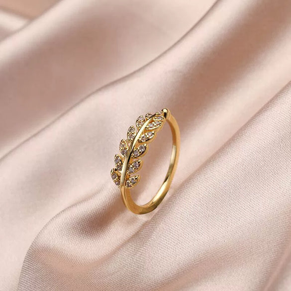 Wholesale Women's Simple Trendy Zircon Open Ring Copper Jewelry
