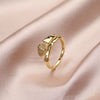 Wholesale Women's Simple Trendy Zircon Open Ring Copper Jewelry