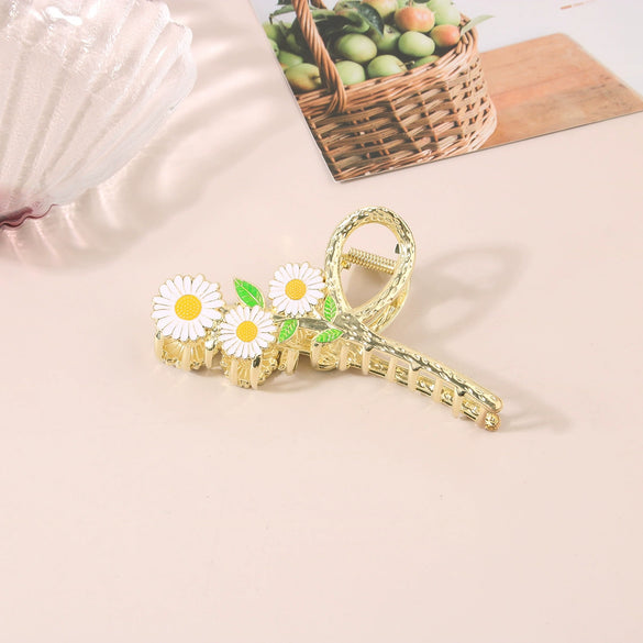 Wholesale Women's Simple Tulip Alloy Hair Clips With Electroplating Treatment