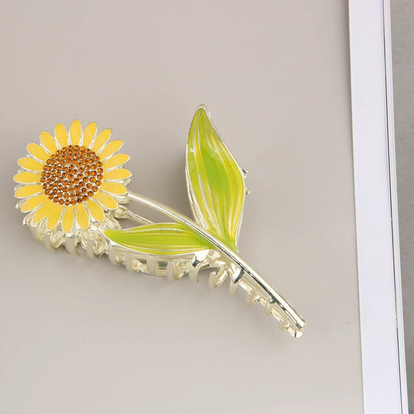 Wholesale Women's Simple Tulip Alloy Hair Clips With Electroplating Treatment