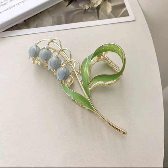 Wholesale Women's Simple Tulip Alloy Hair Clips With Electroplating Treatment