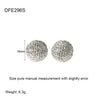 Wholesale Women's Simple Versatile Goldplated Stainless Steel Semicircle Geometric Diamond Cut Earrings