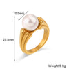 Wholesale Women's Simple Y2k Fashion Ring Stainless Steel 18K Gold Plated With Square Zircon And Geometric Design Electroplated