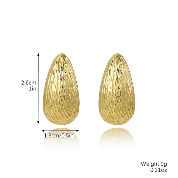 Wholesale Women's Simple Zinc Alloy Water Drop Shape Geometric Electroplated Earrings