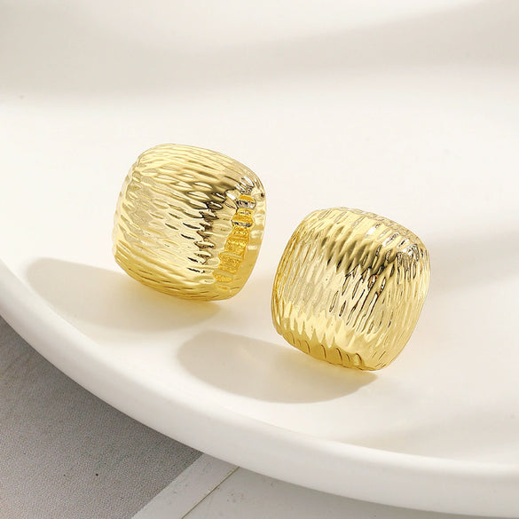 Wholesale Women's Simple Zinc Alloy Water Drop Shape Geometric Electroplated Earrings