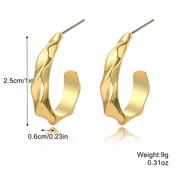 Wholesale Women's Simple Zinc Alloy Water Drop Shape Geometric Electroplated Earrings