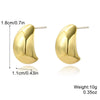 Wholesale Women's Simple Zinc Alloy Water Drop Shape Geometric Electroplated Earrings