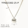 Wholesale Women's Small Ball Stainless Steel Necklace With Geometric Design 18K Gold Plated By Vacuum Real Gold Electroplating In Pvd Furnace