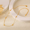 Wholesale Women's Small Flower Clavicle Chain Titanium Steel With 18K Gold Plated Electroplating Geometric Design